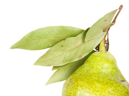 tasty pear on white backgroundの写真素材