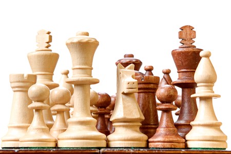 Chess isolated on white background.の写真素材