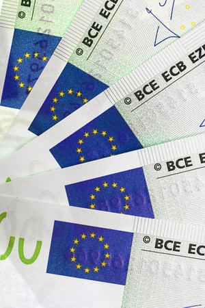 heap of euro close upの写真素材