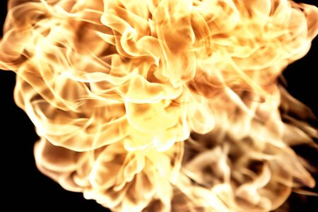 Fire isolated on a black background.の写真素材