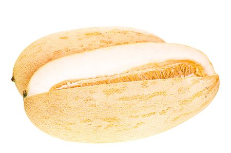 melon isolated on white backgroundの写真素材