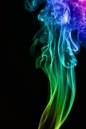 Abstract background of beautiful color smoke waves.の写真素材