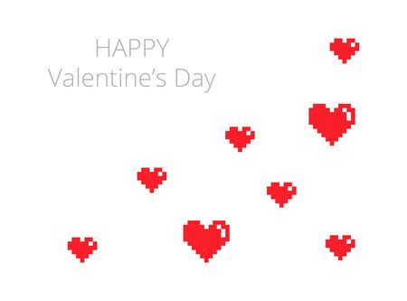 Card for celebrating Valentines Day vector illustrationのイラスト素材