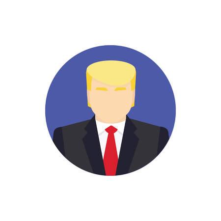 Presidential candidate Icon. Flat illustration. Usa election 2016 concept.のイラスト素材
