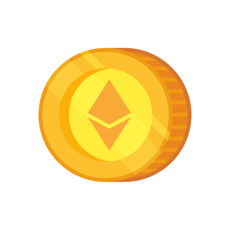 Ethereal Classic vector sign. Cryptocurrency with huge market capitalization. Based on blockchain technology.のイラスト素材