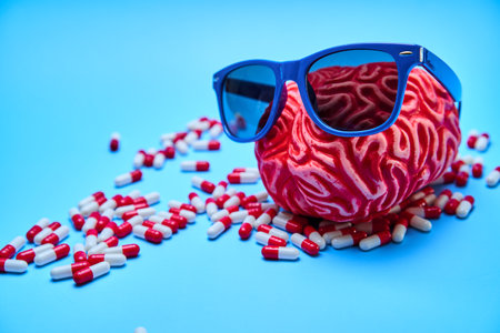 Pill addictions can affect mental health.の写真素材