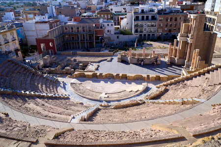 Ruins of the old theater of Cartagenaの写真素材