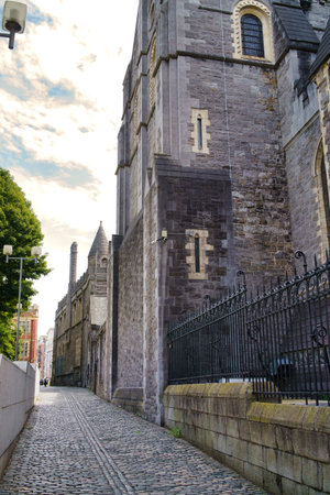 Historic Alleyway in Dublinの写真素材