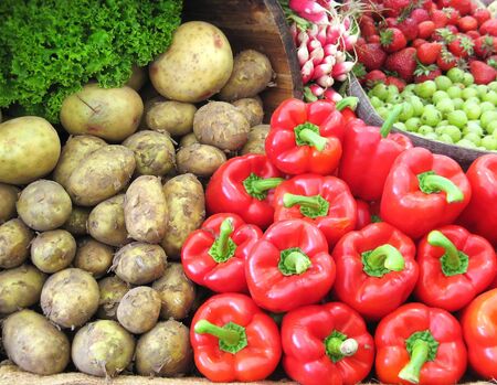 Peppers and spudsの写真素材