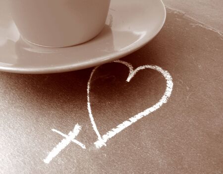 mono image of a coffee cupの写真素材