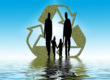 family holding handsの写真素材