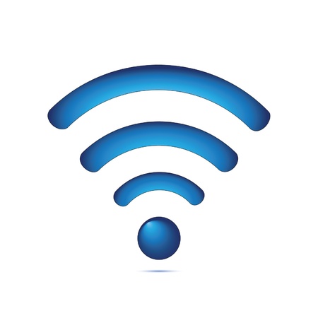 Blue wireless network symbolのイラスト素材