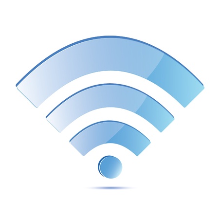 Light-blue wireless network symbolのイラスト素材