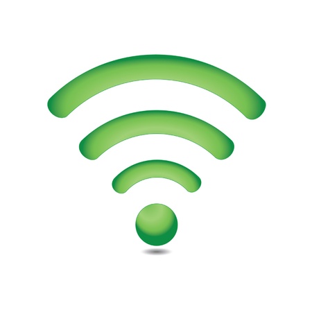 Green wi-fi network iconのイラスト素材