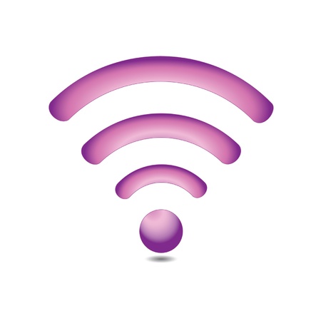 Pink wireless iconのイラスト素材