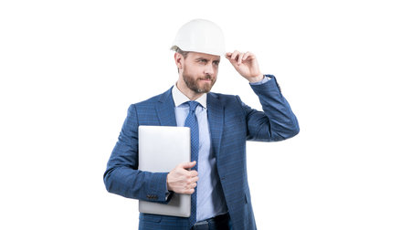 mature boss man isolated on white. safety business. data protection. internet security.