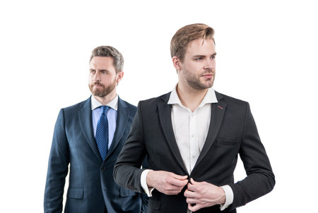 ceo men in formal suit isolated on white, business fashionの写真素材