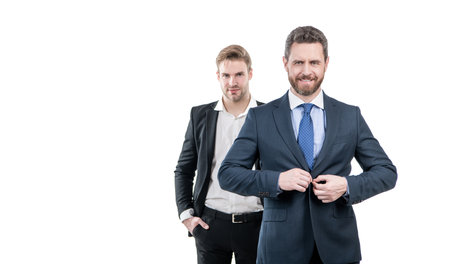 businessmen on business meeting. boss and employee. confident partners. executive.の写真素材