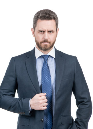 Chief executive officer. CEO isolated on white. CEO or director. General manager in formalwearの写真素材