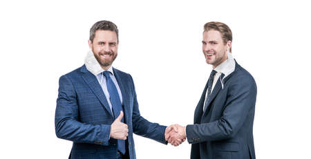 welcome. two men in mask shaking hands. businessmen on meeting. healthcare concept.の写真素材