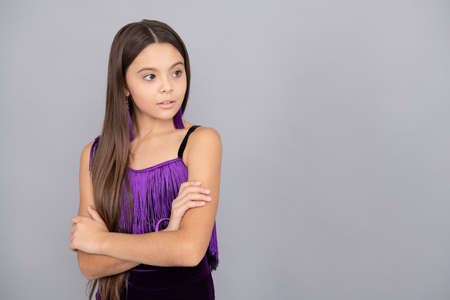 Get the trendiest clothes. Adorable girl wear elegant clothes. Fashion boutique. Dress shopの写真素材