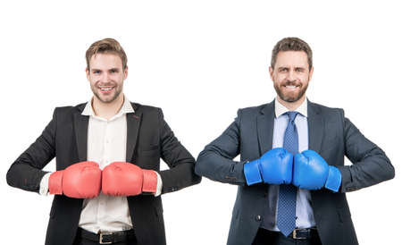 successful ceo boxers. relentless struggle. confident men ready for corporate battle.の写真素材