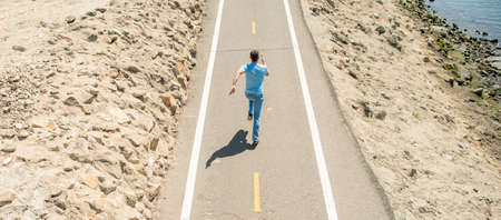 hurry up. endurance and stamina. everyday run training. challenge and competition.の写真素材