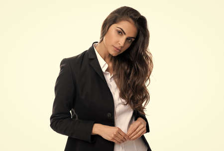 Business and professional woman. Businesswoman isolated on white. Young professional employeeの写真素材