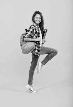 Back to school and looking cool. Energetic tween back to school. Back-to-school. New beginningsの写真素材