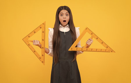 education. measure the size. angle measurement. trigonometry stationery. mathematics knowledge.の写真素材