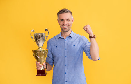 achievement award. motivation of business success. trophy and prestige. got prizeの写真素材