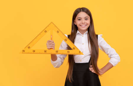 angle degree measurement. trigonometry stationery. measuring and sizing.の写真素材