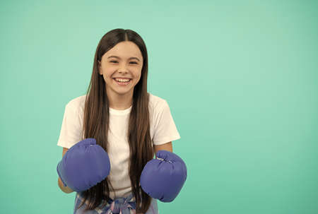 fight for success. confident child ready for competition. power and authority.の写真素材