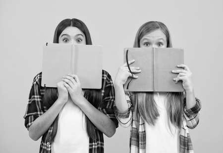high school. friends girls with notebook. back to school. teens ready to study.の写真素材