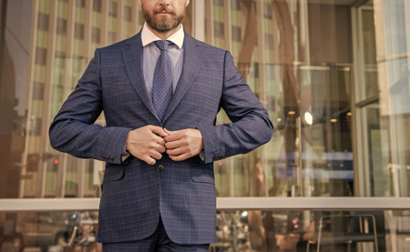 business success. successful man in businesslike suit. manager executive