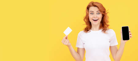woman pay in online banking. shopping at home. cyber monday. fast payment. surprised girl. Woman...