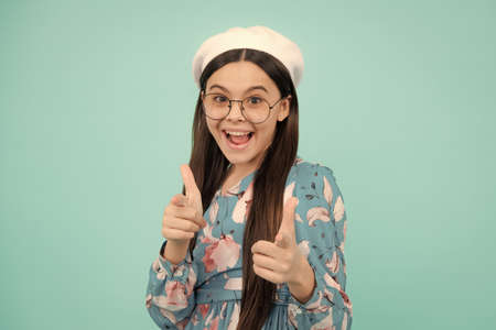 Excited teenager, amazed and cheerful emotions. Happy teenager, positive and smiling emotions....