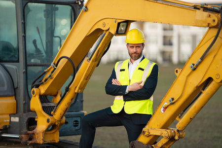 Investor civil engineer, construction manager or supervisor at a construction.の写真素材