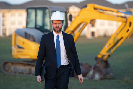 Investor civil engineer, construction manager or supervisor at a construction.
