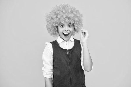 Close up portrait of the cute girl. Happy girl face, positive and smiling emotions.の写真素材