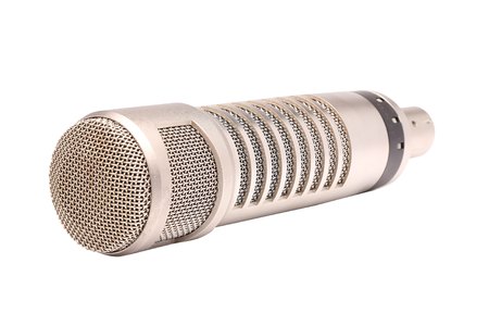 microphone isolated on white backgroundの写真素材