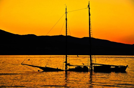 View from the Greek Riviera, where you can spend a great holiday with wonderful people with a perfect climateの写真素材