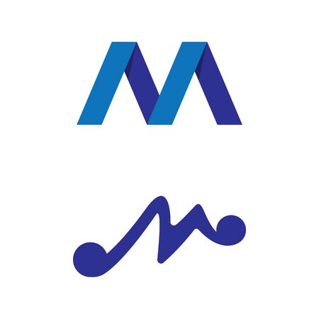 M Letter Logo Template vector illustration designのイラスト素材