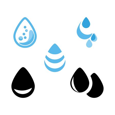 Set Water drop Template vector illustration designのイラスト素材