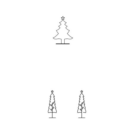 Tree Line Logo Template vector symbol natureのイラスト素材