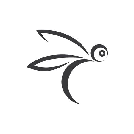 Dragonfly illustration icon design template vectorのイラスト素材