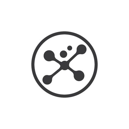 Molecule symbol logo template vector illustration designのイラスト素材