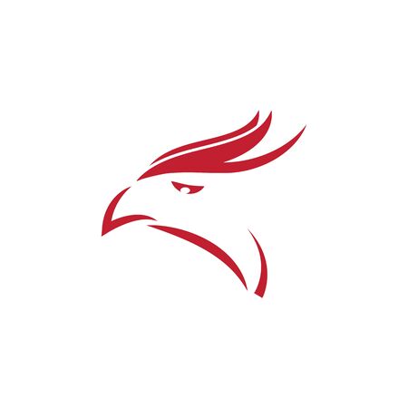 Falcon eagle birdWave Logo Template vector symbol natureのイラスト素材