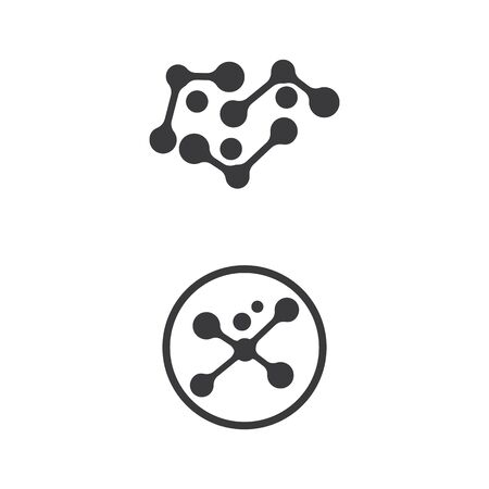 Molecule symbol logo template vector illustration design のイラスト素材