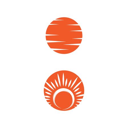 Sun icon Vector Illustration design Logo templateのイラスト素材